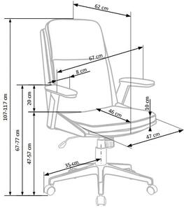 Fotel obrotowy do komputera Asman brązowo-czarny