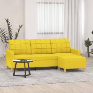 Sofa 3-osobowa z podnÃ³Å¼kiem, jasnoÅ¼Ã³Åty, 180 cm, tkaninÄ