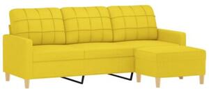 Sofa 3-osobowa z podnÃ³Å¼kiem, jasnoÅ¼Ã³Åty, 180 cm, tkaninÄ
