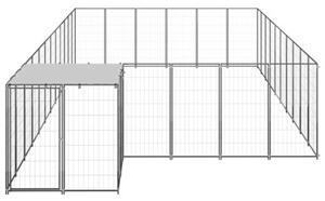 Kojec dla psa, czarny, 19,36 m², stalowy