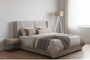 Lampa podłogowa trójnóg biały Light Home LH Juta 1xE27 44cm abażur walec beżowy