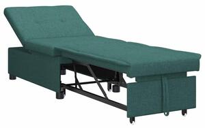 Nowoczesna rozkÅadana sofa w ciemnej zieleni z regulowanym oparciem