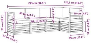 Zestaw mebli ogrodowych z litego drewna akacjowego w nowoczesnym designie