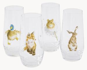 Komplet szklanek Animals, 4 elem