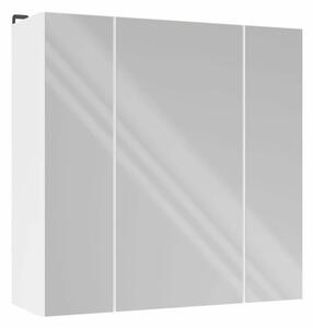 Biała trzydrzwiowa lustrzana szafka łazienkowa 60cm R5-L21