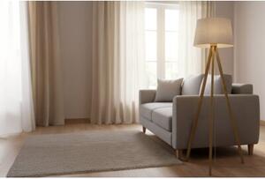 Lampa podłogowa trójnóg dębowy Light Home LH Len 1xE27 44cm L02 abażur stożek jasny beżowy