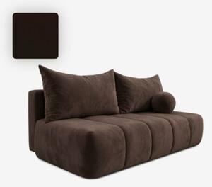 Sofa Rozkładana Kanapa z Funkcją Spania Dwuosobowa Do Salonu Brązowa SARIA