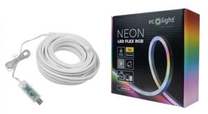 Taśma LED kolorowy NEON RGB DC5V USB 5m aplikacja Ecolight