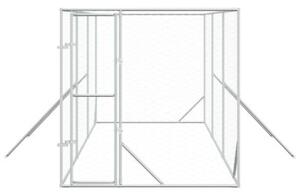 Kojec zewnętrzny dla psa, srebrny, 2x6x2 m, stal galwanizowana