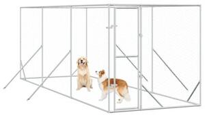 Kojec zewnętrzny dla psa, srebrny, 2x6x2 m, stal galwanizowana
