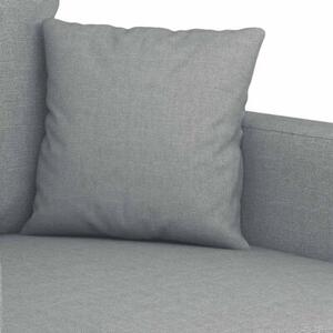 Sofa 3-osobowa, jasnoszara, 180 cm, tapicerowana tkaninÄ