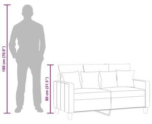 Sofa 2-osobowa, jasnoszara, 120 cm, tapicerowana tkaninÄ