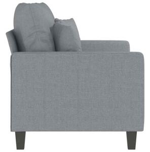 Sofa 2-osobowa, jasnoszara, 120 cm, tapicerowana tkaninÄ