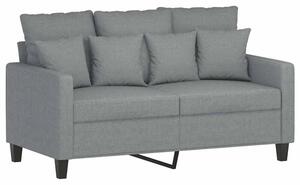 Sofa 2-osobowa, jasnoszara, 120 cm, tapicerowana tkaninÄ