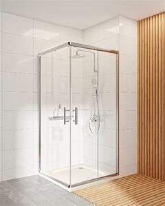 Deante Jasmin Plus kabina prysznicowa 90x90 cm kwadratowa chrom/szkło przezroczyste KTJ041P