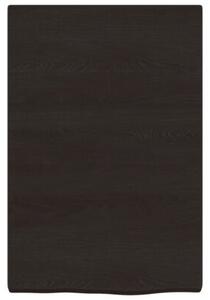 Półka, ciemnobrązowa, 40x60x(2-4) cm, wykończone drewno dębowe