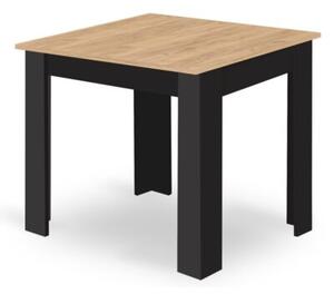 Zestaw Stół NP 80x80cm Artisan nogi czarne + 4 krzesła WAT czarne / nogi czarne