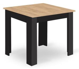 Zestaw Stół NP 80x80cm Artisan nogi czarne + 4 krzesła WAT czarne / nogi czarne