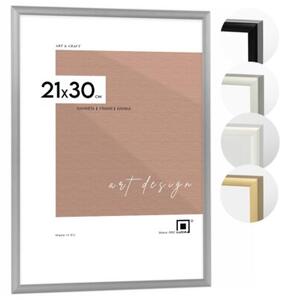 Ramka na zdjęcia 21x30 cm aluminiowa ramka srebrna do zdjęć 30x21 cm A4 LUCA®