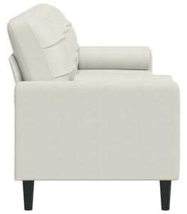 Sofa 3-osobowa z poduszkami, kremowa, 210 cm, aksamit
