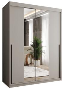 Szafa przesuwna z lustrem Garderoba SIMA T1 150 kaszmir + u. czarny