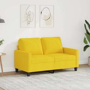 Sofa 2-osobowa, jasnoÅ¼Ã³Åta, 120 cm, tapicerowana tkaninÄ
