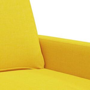 Sofa 2-osobowa, jasnoÅ¼Ã³Åta, 120 cm, tapicerowana tkaninÄ