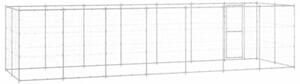 Kojec zewnętrzny dla psa, stal galwanizowana, 16,94 m²