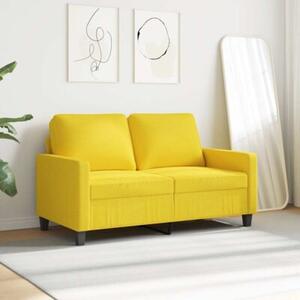Sofa 2-osobowa, jasnoÅ¼Ã³Åta, 120 cm, tapicerowana tkaninÄ