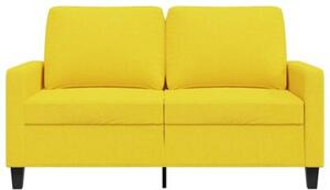 Sofa 2-osobowa, jasnoÅ¼Ã³Åta, 120 cm, tapicerowana tkaninÄ