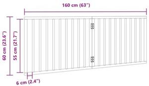 Składana bramka dla psa, 2 panele, brąz, 160 cm
