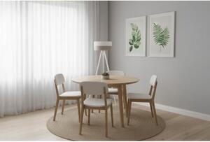 Lampa podłogowa trójnóg biały Light Home LH Wood 1xE27 45cm abażur walec biały/fornir F01