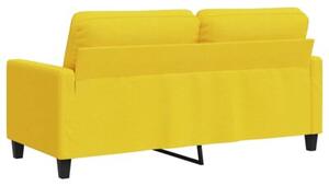 Sofa 2-osobowa, jasnoÅ¼Ã³Åta, 140 cm, tapicerowana tkaninÄ