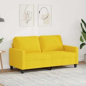 Sofa 2-osobowa, jasnoÅ¼Ã³Åta, 140 cm, tapicerowana tkaninÄ