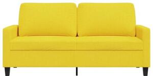 Sofa 2-osobowa, jasnoÅ¼Ã³Åta, 140 cm, tapicerowana tkaninÄ