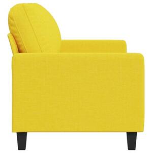 Sofa 2-osobowa, jasnoÅ¼Ã³Åta, 140 cm, tapicerowana tkaninÄ
