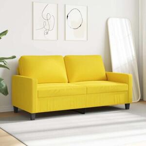Sofa 2-osobowa, jasnoÅ¼Ã³Åta, 140 cm, tapicerowana tkaninÄ