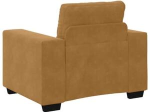 Sofa fotel brązowy 100x78x80 cm aksamit