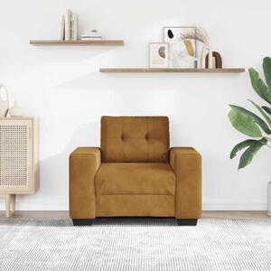 Sofa fotel brązowy 100x78x80 cm aksamit