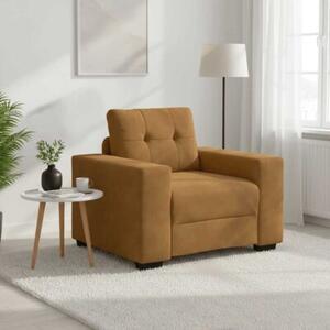 Sofa fotel brązowy 100x78x80 cm aksamit
