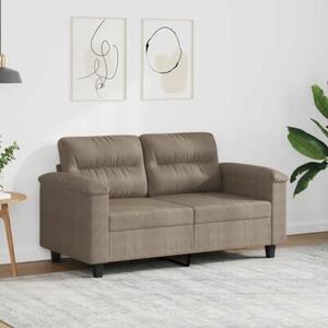 Sofa 2-osobowa, kolor taupe, 120 cm,tapicerowana mikrofibrÄ