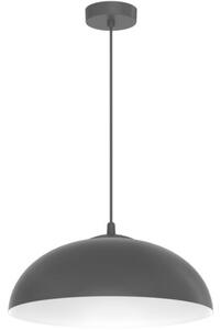 Lampa wisząca Light Home LH Misa 1xE27 klosz 37cm czarny/biały