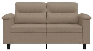 Sofa 2-osobowa, kolor taupe, 120 cm,tapicerowana mikrofibrÄ