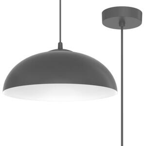 Lampa wisząca Light Home LH Misa 1xE27 klosz 37cm czarny/biały