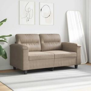 Sofa 2-osobowa, kolor taupe, 120 cm,tapicerowana mikrofibrÄ