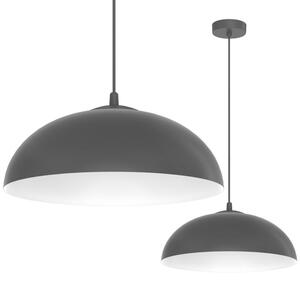 Lampa wisząca Light Home LH Misa 1xE27 klosz 37cm czarny/biały