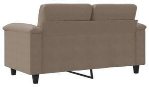 Sofa 2-osobowa, kolor taupe, 120 cm,tapicerowana mikrofibrÄ