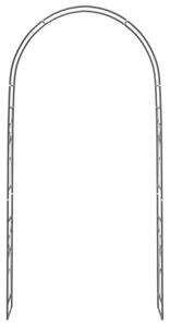 Łuk ogrodowy kwiatowy czarny 115 x 37 x 231 cm
