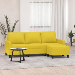 Sofa 3-osobowa z podnÃ³Å¼kiem, jasnoÅ¼Ã³Åty, 180 cm, tkaninÄ