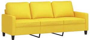 Sofa 3-osobowa z podnÃ³Å¼kiem, jasnoÅ¼Ã³Åty, 180 cm, tkaninÄ